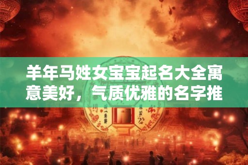 羊年马姓女宝宝起名大全寓意美好，气质优雅的名字推荐