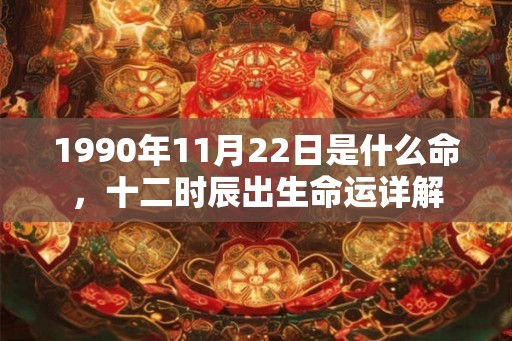 1990年11月22日是什么命，十二时辰出生命运详解