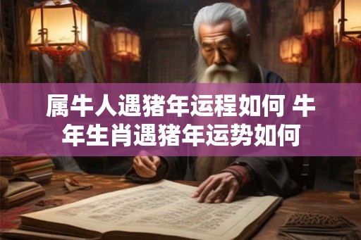 属牛人遇猪年运程如何 牛年生肖遇猪年运势如何