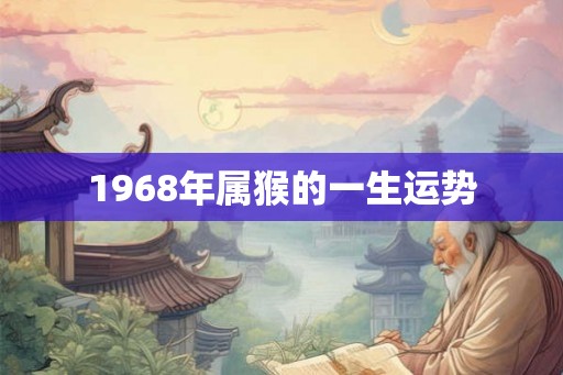 1968年属猴的一生运势