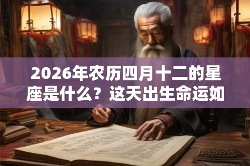 2026年农历四月十二的星座是什么?这天出生命运如何? 2026年农历四月十二的星座是什么?这天出生命运如何?
