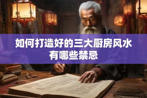 如何打造好的三大厨房风水有哪些禁忌