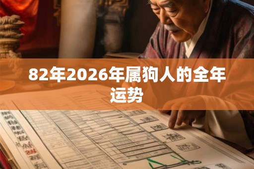 82年2026年属狗人的全年运势