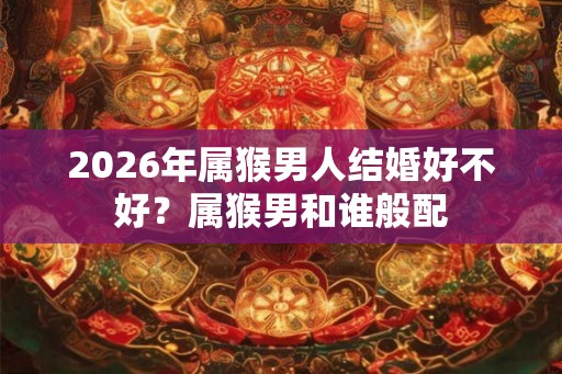 2026年属猴男人结婚好不好？属猴男和谁般配