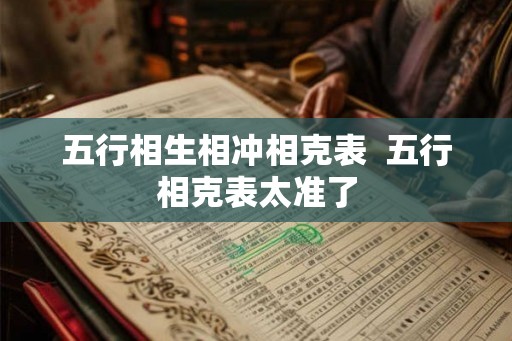 五行相生相冲相克表 五行相克表太准了 五行相生相冲相克表 五行相克表太准了