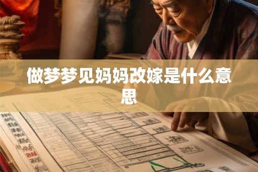 做梦梦见妈妈改嫁是什么意思