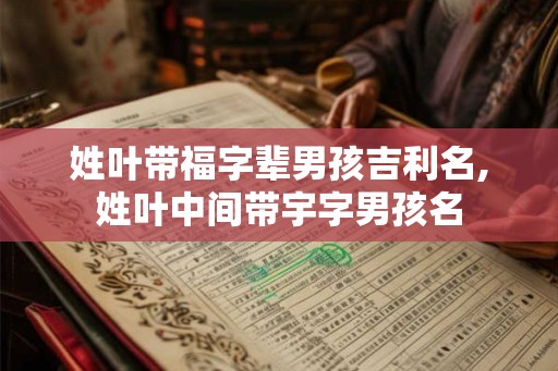 姓叶带福字辈男孩吉利名,姓叶中间带宇字男孩名