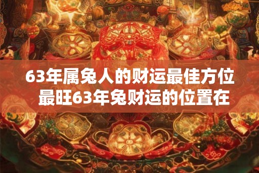 63年属兔人的财运最佳方位  最旺63年兔财运的位置在哪
