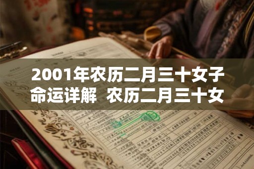 2001年农历二月三十女子命运详解  农历二月三十女子命运