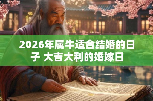 2026年属牛适合结婚的日子 大吉大利的婚嫁日