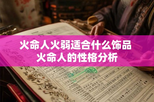 火命人火弱适合什么饰品 火命人的性格分析