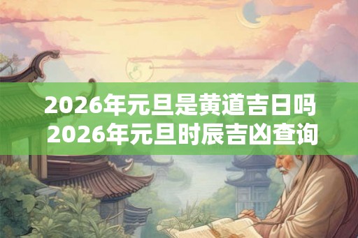 2026年元旦是黄道吉日吗 2026年元旦时辰吉凶查询