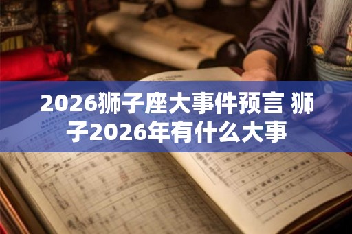 2026狮子座大事件预言 狮子2026年有什么大事