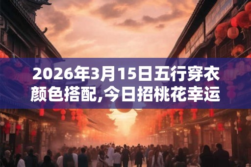 2026年3月15日五行穿衣颜色搭配,今日招桃花幸运颜色