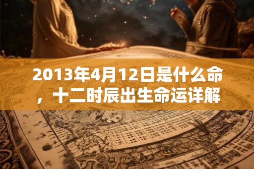 2013年4月12日是什么命，十二时辰出生命运详解