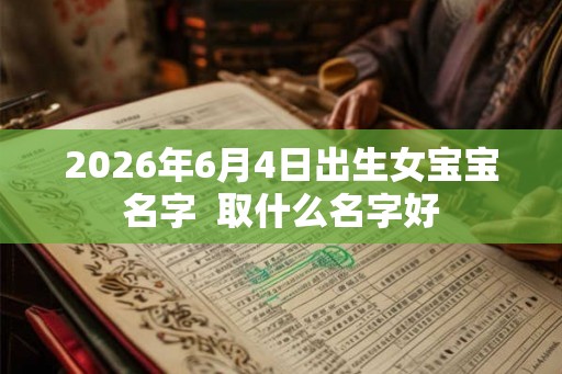 2026年6月4日出生女宝宝名字  取什么名字好