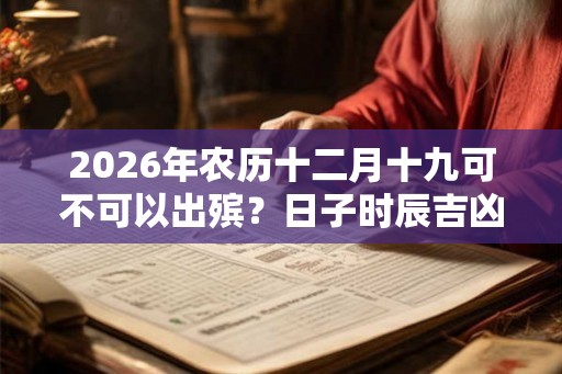 2026年农历十二月十九可不可以出殡？日子时辰吉凶如何？