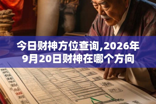 今日财神方位查询,2026年9月20日财神在哪个方向