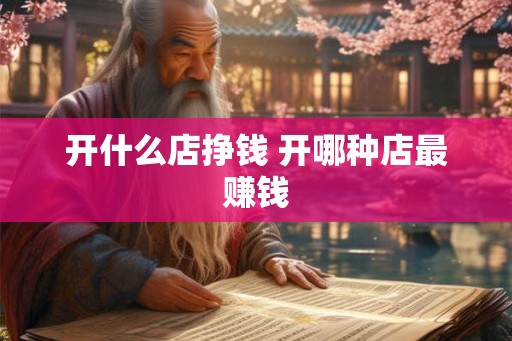 开什么店挣钱 开哪种店最赚钱 开什么店挣钱 开哪种店最赚钱