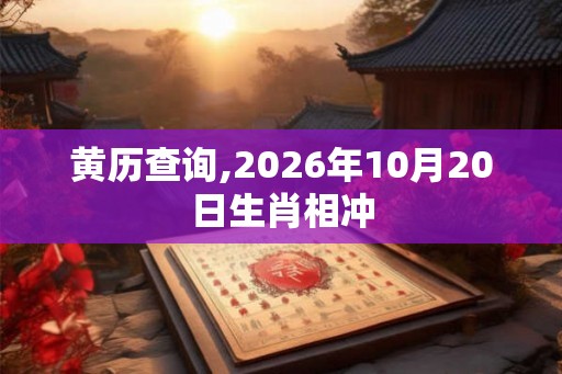 黄历查询,2026年10月20日生肖相冲