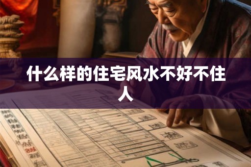 什么样的住宅风水不好不住人