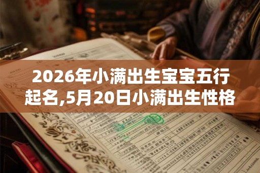 2026年小满出生宝宝五行起名,5月20日小满出生性格