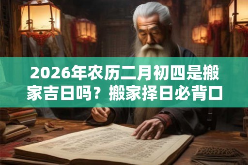 2026年农历二月初四是搬家吉日吗？搬家择日必背口诀
