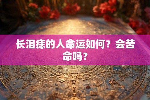 长泪痣的人命运如何？会苦命吗？
