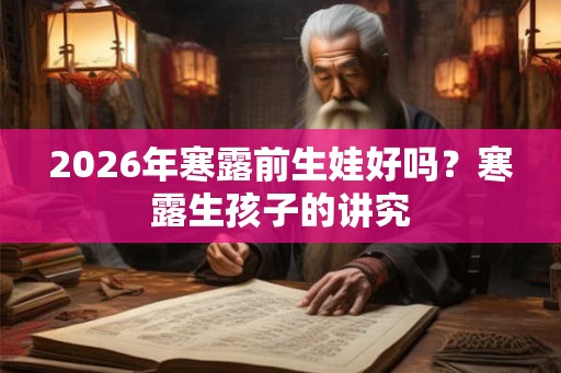 2026年寒露前生娃好吗?寒露生孩子的讲究 2026年寒露前生娃好吗?寒露生孩子的讲究