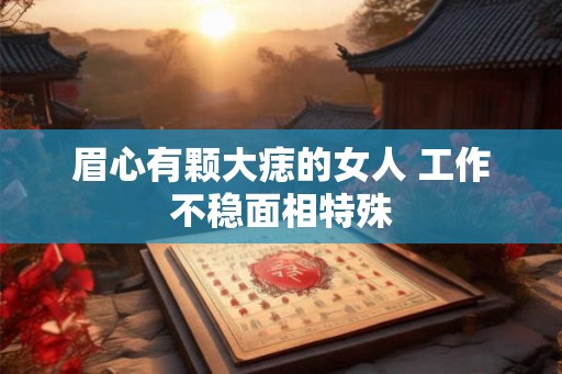 眉心有颗大痣的女人 工作不稳面相特殊