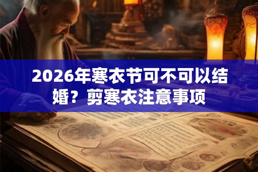 2026年寒衣节可不可以结婚?剪寒衣注意事项 2026年寒衣节可不可以结婚?剪寒衣注意事项