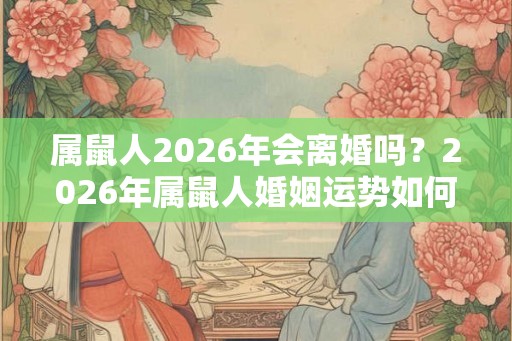 属鼠人2026年会离婚吗？2026年属鼠人婚姻运势如何？