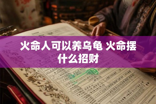 火命人可以养乌龟 火命摆什么招财