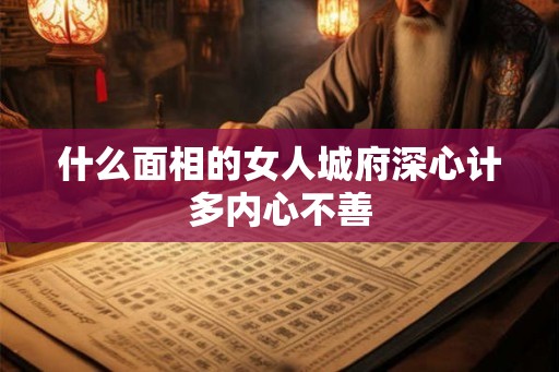 什么面相的女人城府深心计多内心不善