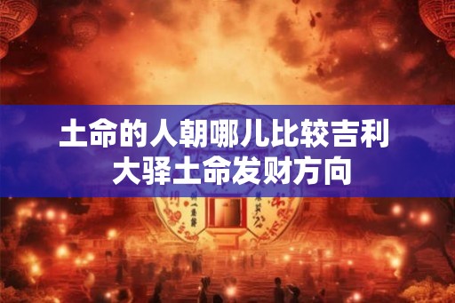 土命的人朝哪儿比较吉利  大驿土命发财方向