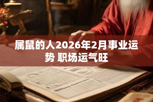属鼠的人2026年2月事业运势 职场运气旺