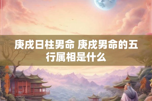 庚戌日柱男命 庚戌男命的五行属相是什么