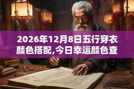2026年12月8日五行穿衣颜色搭配,今日幸运颜色查询