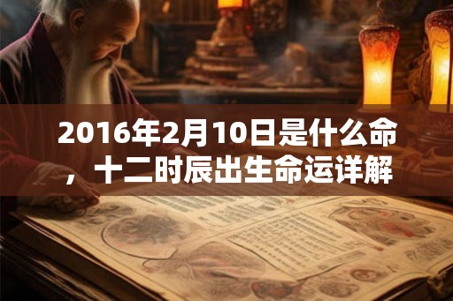 2016年2月10日是什么命，十二时辰出生命运详解
