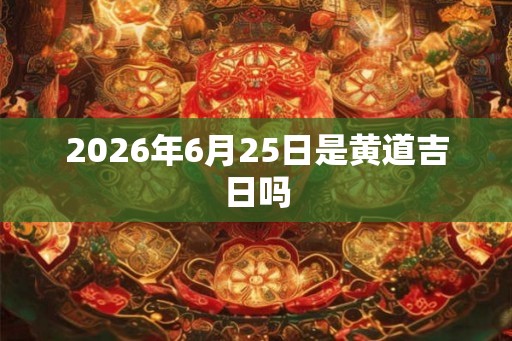 2026年6月25日是黄道吉日吗