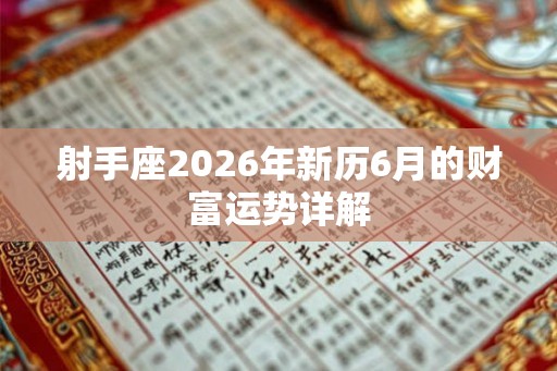 射手座2026年新历6月的财富运势详解
