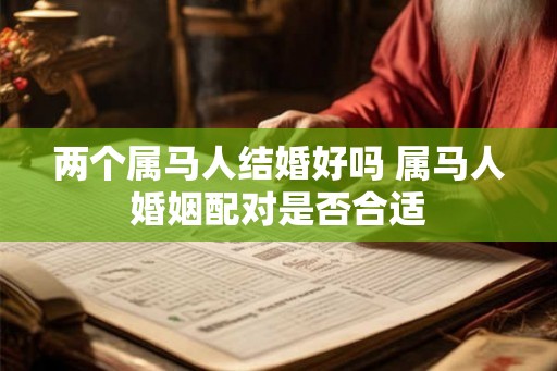两个属马人结婚好吗 属马人婚姻配对是否合适