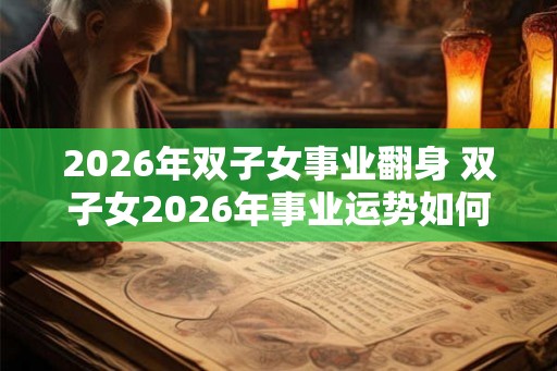 2026年双子女事业翻身 双子女2026年事业运势如何
