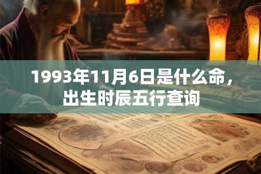 1993年11月6日是什么命，出生时辰五行查询