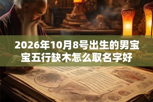 2026年10月8号出生的男宝宝五行缺木怎么取名字好