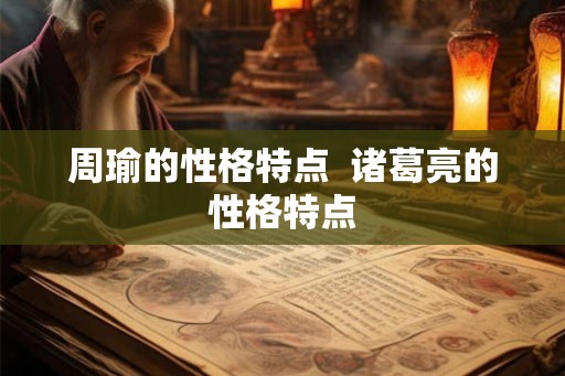 周瑜的性格特点  诸葛亮的性格特点