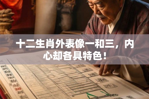 十二生肖外表像一和三，内心却各具特色！
