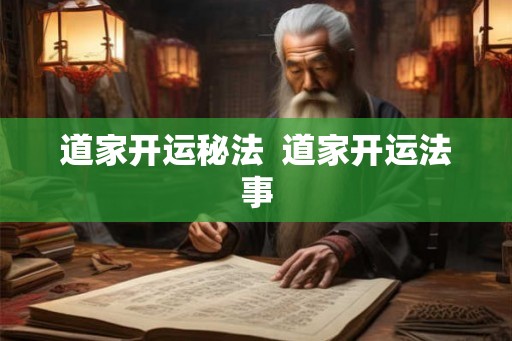 道家开运秘法  道家开运法事
