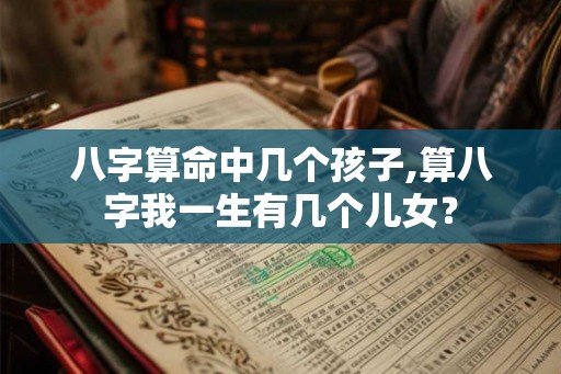 八字算命中几个孩子,算八字我一生有几个儿女？