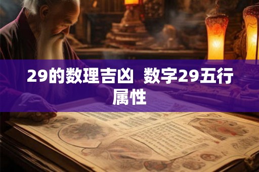 29的数理吉凶  数字29五行属性